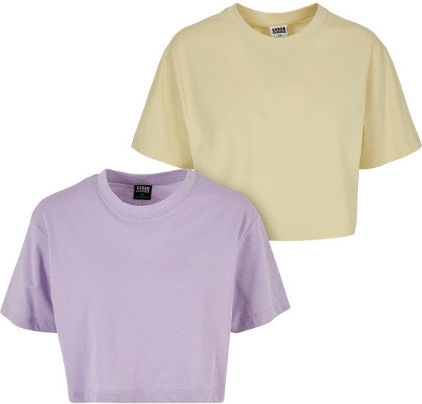 Urban Classics Damen T-Shirt Ladies Short Oversized Tee 2-Pack TB1555A