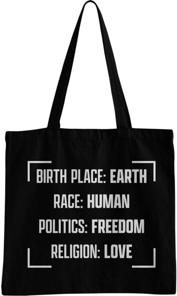 Hybris Birthplace Earth Tote Bag Tragetasche Black