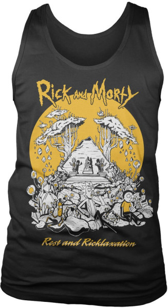 Rick And Morty Rest And Ricklaxation Tank Top Black