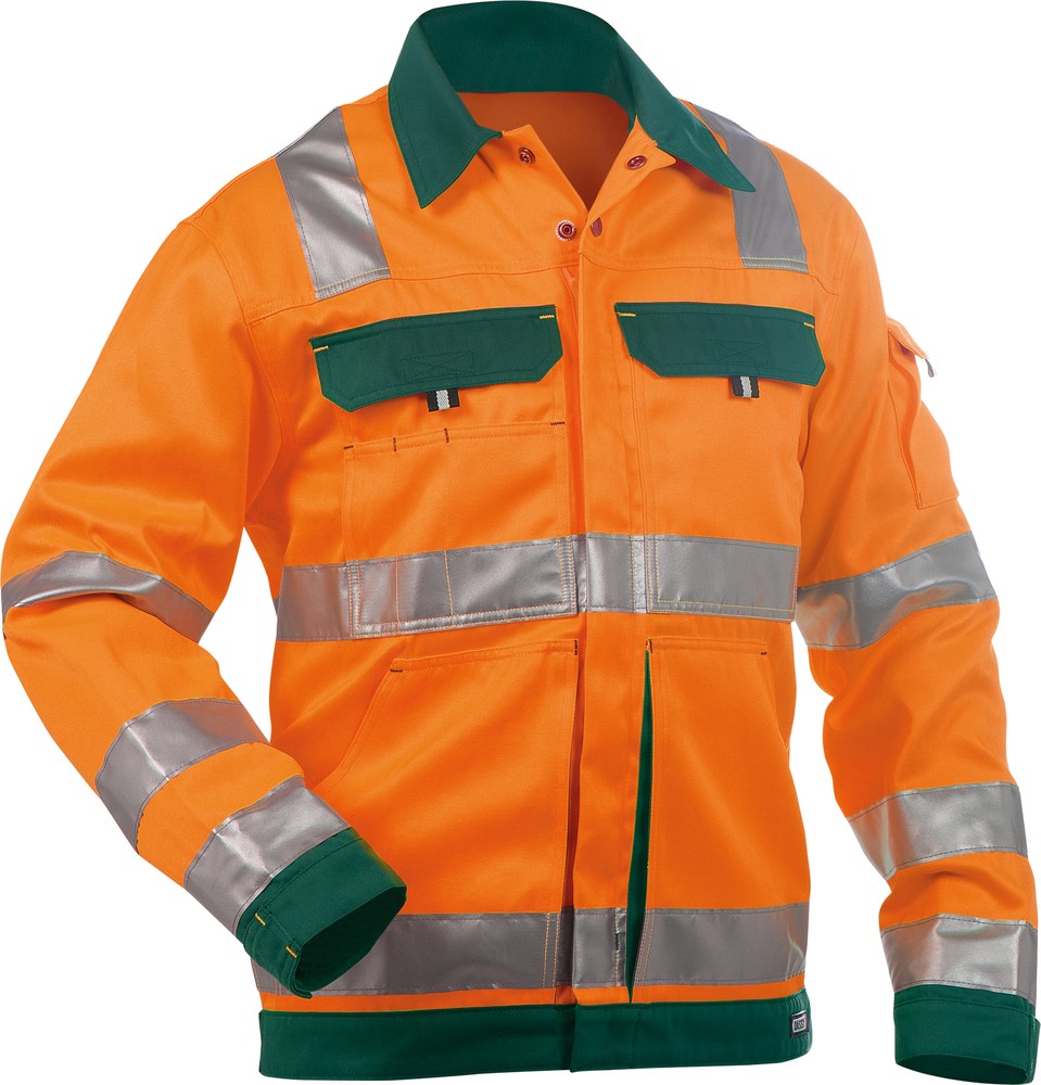 Dassy Warnschutz Arbeitsjacke Dusseldorf PESCO70 Neonorange/Flaschengrün - Herren / Unisex
