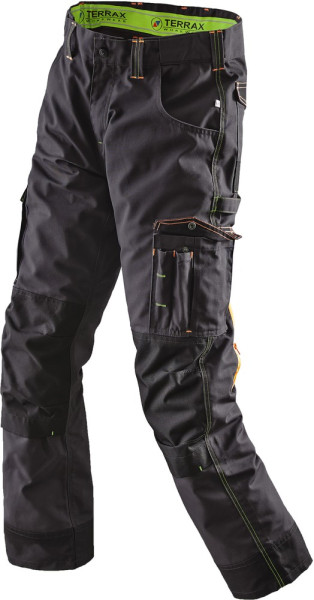 Terrax Workwear Bundhose Schwarz/Limette