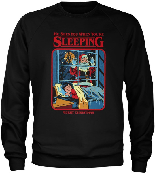 Steven Rhodes Santa Sees You Sweatshirt Black