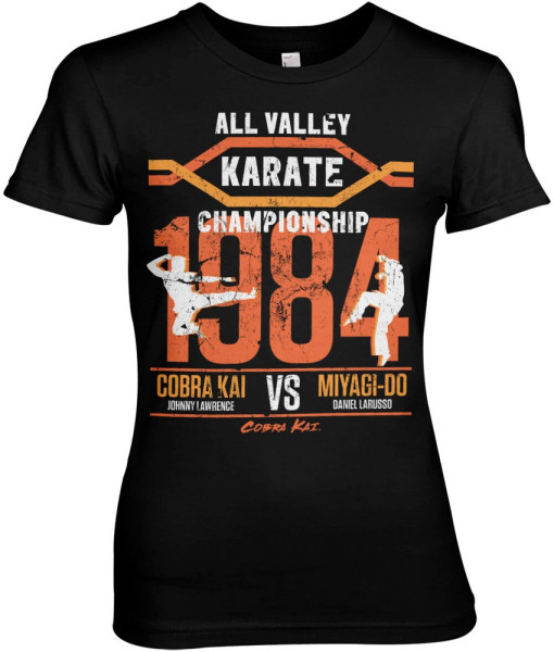 Cobra Kai All Valley Karate Championship Girly Tee Damen T-Shirt Black