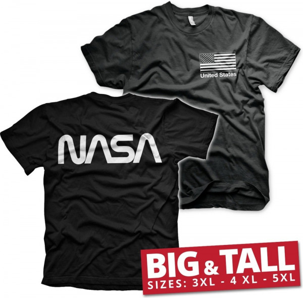 NASA Black Flag Big & Tall T-Shirt Black