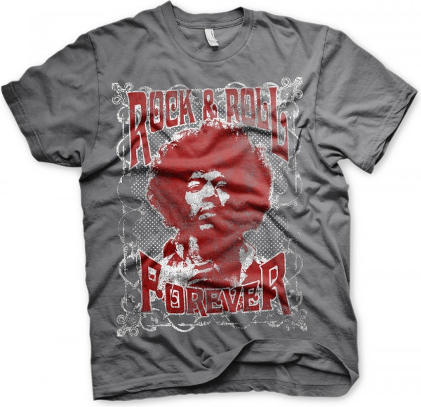Jimi Hendrix Rock 'n Roll Forever T-Shirt Dark-Grey