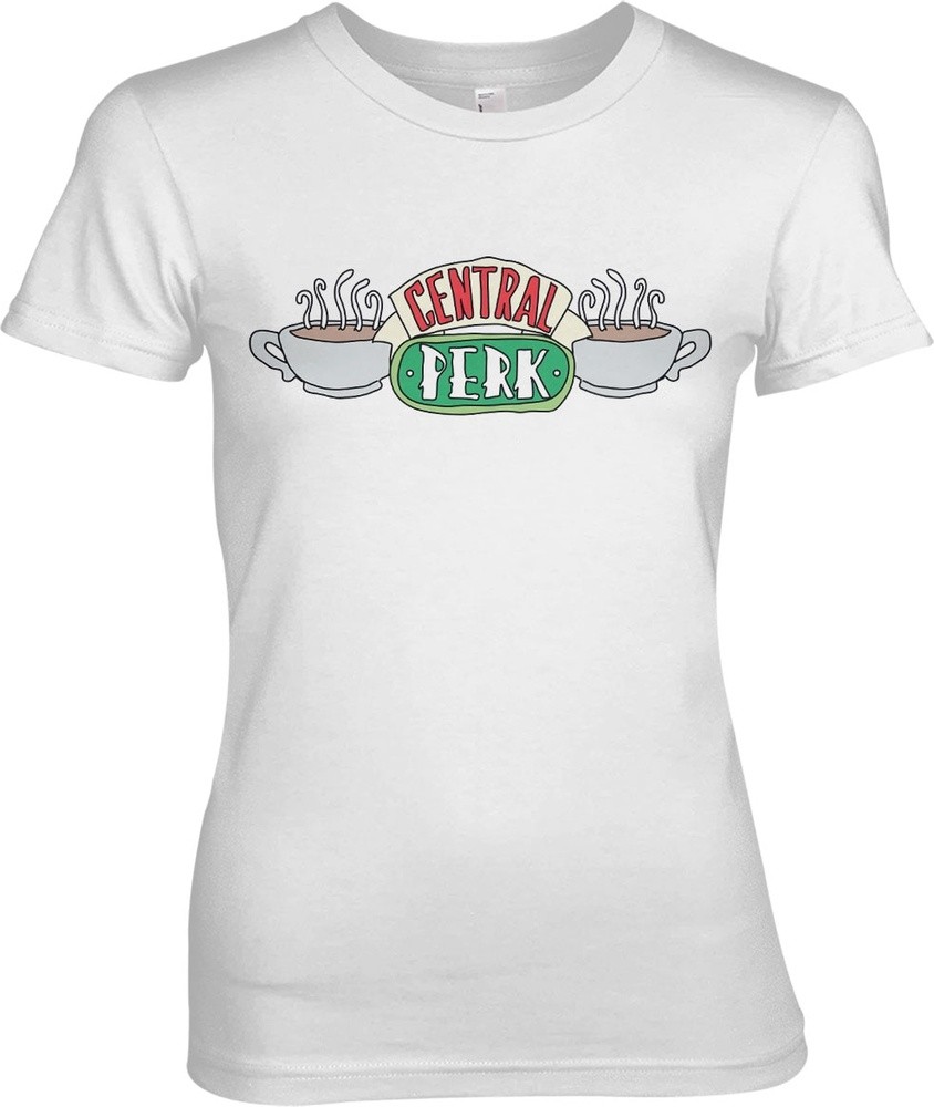 Friends Central Perk Girly Tee Damen T-Shirt Weiß - Damen