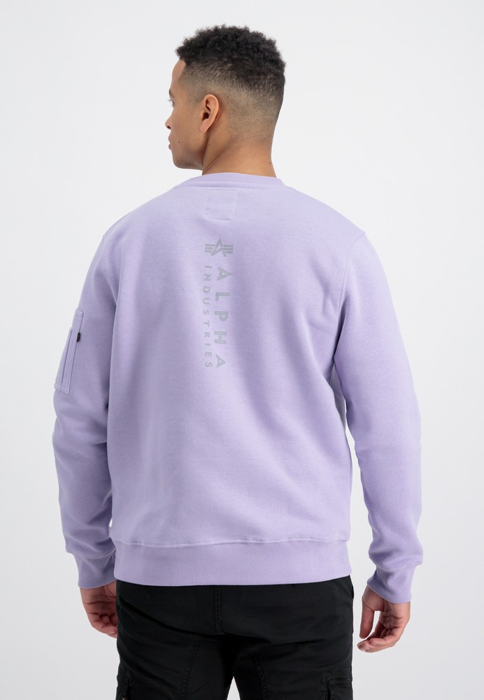 Alpha Industries Unisex EMB Men Hoodies / Violet Lifestyle Sweatshirts | | Sweater | Pale