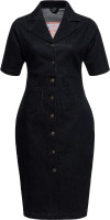 Queen Kerosin Damen Retro Denim Pencil Kleid Mit Knöpfe "Rockn Roll Rebel Queens" QKU460311