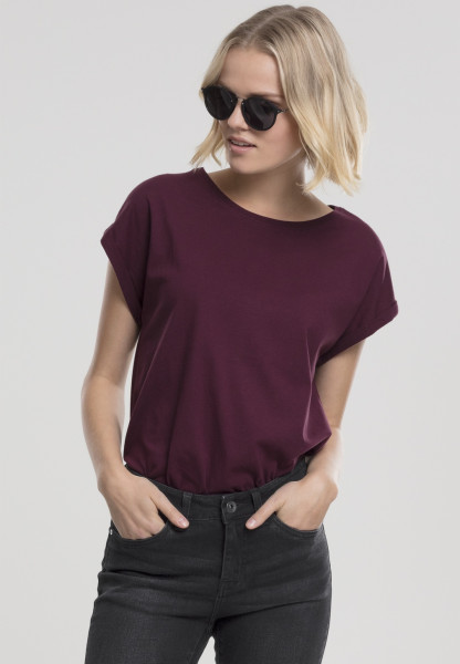 Urban Classics Female Shirt Ladies Extended Shoulder Tee Cherry