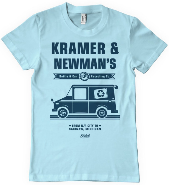 Seinfeld Kramer & Newman's Recycling Co T-Shirt Skyblue