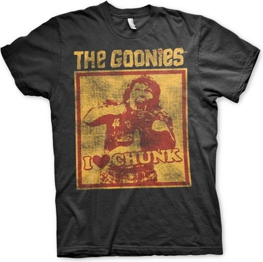 The Goonies I Love Chunk T-Shirt Black