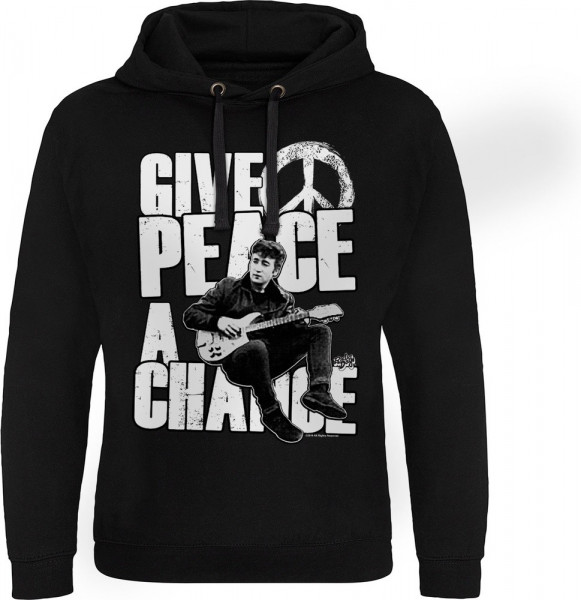 The Beatles John Lennon Give Peace A Chance Epic Hoodie Black