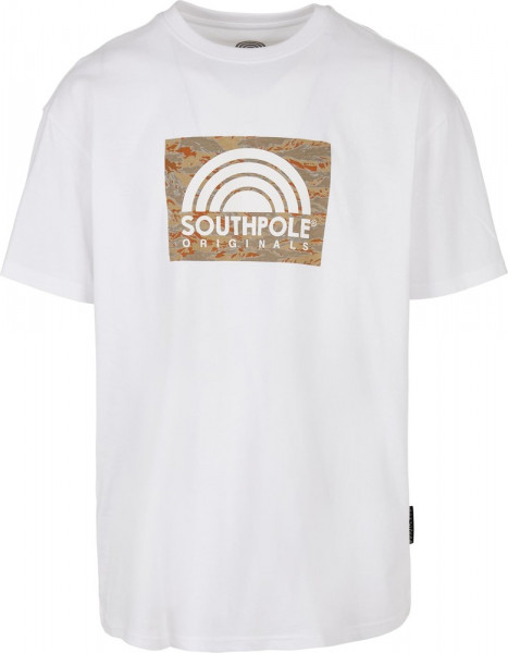 Southpole Camo Logo Tee White