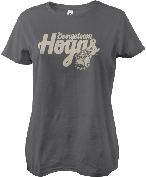 University Of Georgetown Washed Hoyas Girly Tee Damen T-Shirt Dark-Grey