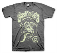 Gas Monkey Garage T-Shirt Big Brand Logo Grey