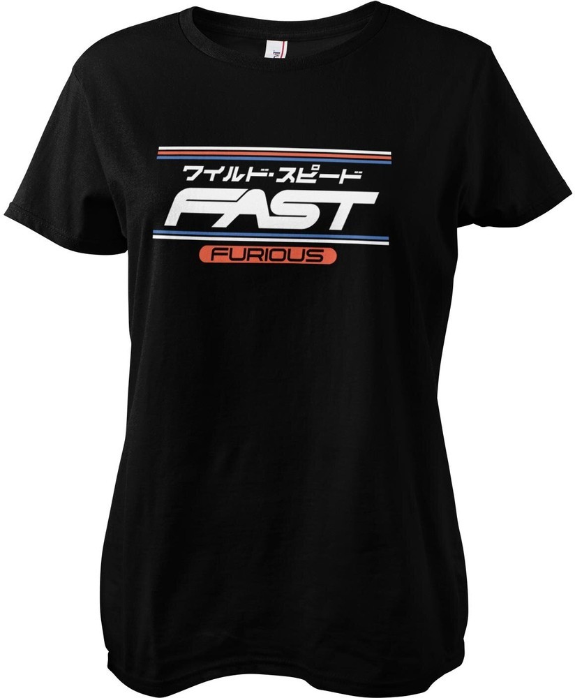 The Fast and the Furious Jpn Girly Tee Damen T-Shirt Schwarz - Damen