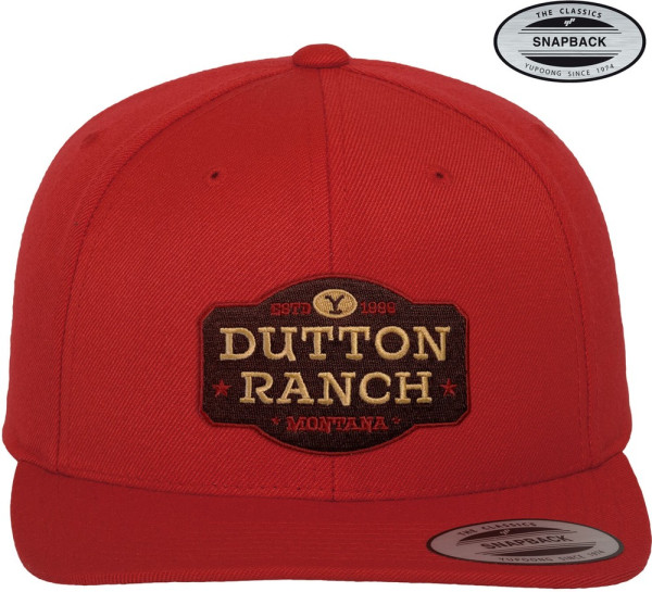 Yellowstone Dutton Ranch Premium Snapback Cap Red