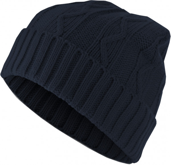 MSTRDS Beanie Beanie Cable Flap Navy
