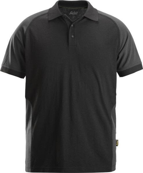 Snickers T-Shirt 2-Farben Poloshirt Schwarz/Stahlgrau