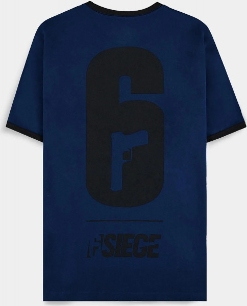 6-Siege - Logo - Men's Short Sleeved T-shirt Blue