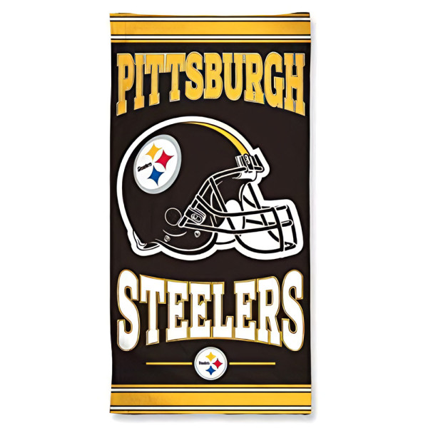 Pittsburgh Steelers Strandtuch American Football NFL Black