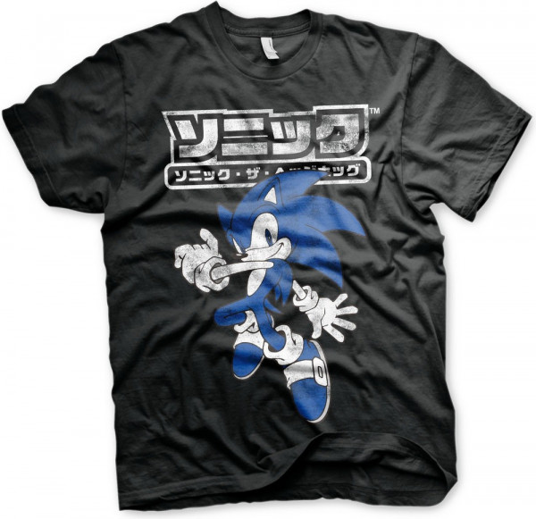 Sonic The Hedgehog Japanese Logo T-Shirt Black