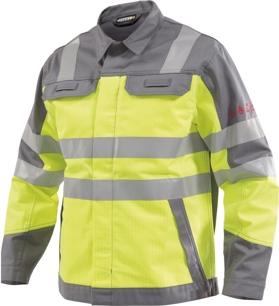 Dassy Multinorm Warnschutz Arbeitsjacke Franklin COPES77 Neongelb/Grafitgrau - Herren / Unisex