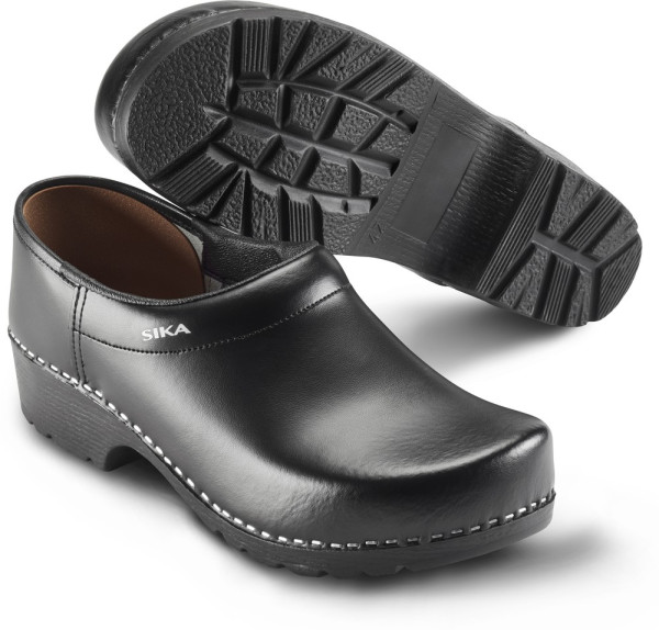 Sika Schuh Traditionell Clog Schwarz