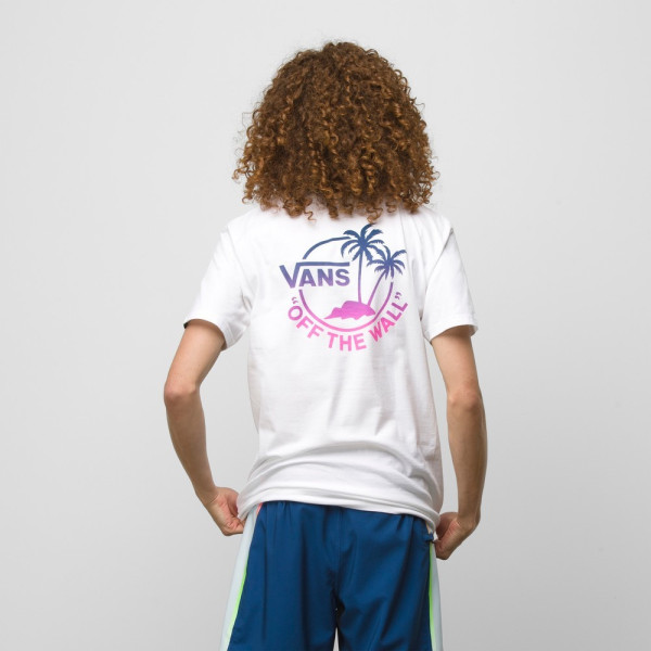 Vans Herren T-Shirt Classic Mini Dual Palm Ii Ss White-Pink Glo