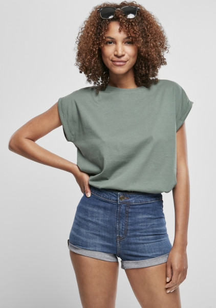 Urban Classics Damen T-Shirt Ladies Extended Shoulder Tee Paleleaf