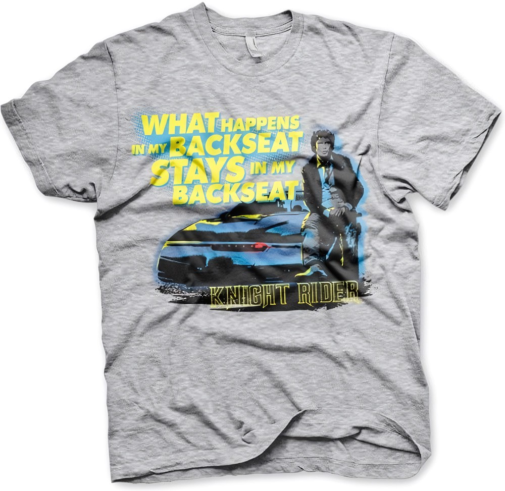 Knight Rider Backseat T-Shirt Heather-Grau - Herren / Unisex