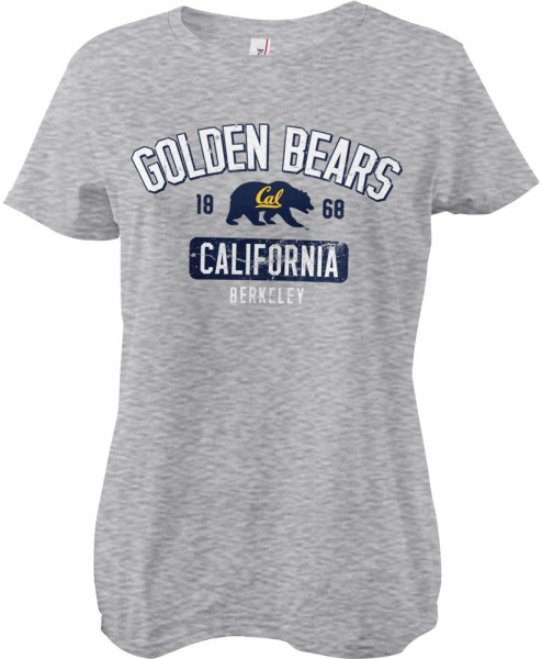 Berkeley University of California Golden Bears Washed Girly Tee Damen T-Shirt Heather-Grey