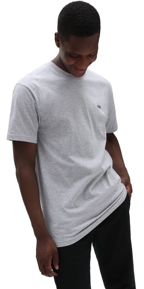 Vans Herren T-Shirt Left Chest Logo Tee Athletic Heather-Schwarz - Herren / Unisex