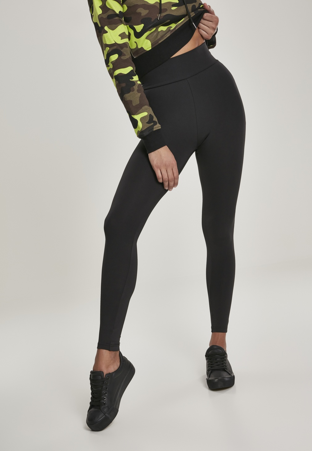 Urban Classics Damen Leggings Ladies High Waist Leggings Schwarz - Damen