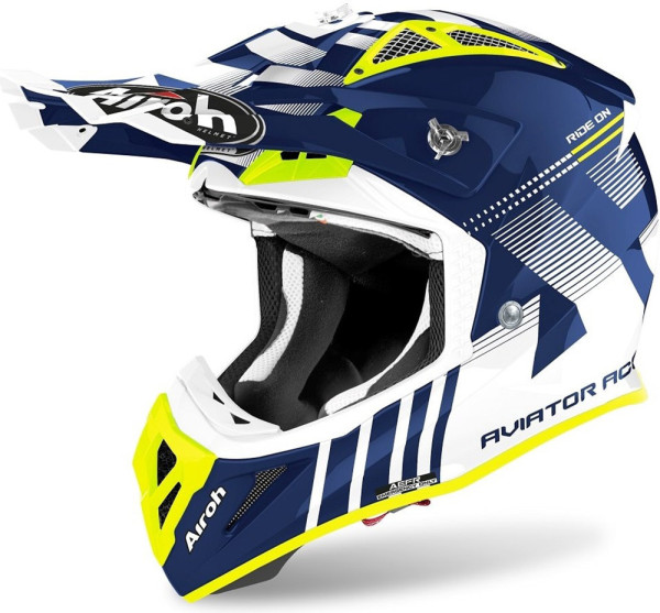 Airoh Crosshelm Aviator Ace Nemesi Blue Gloss