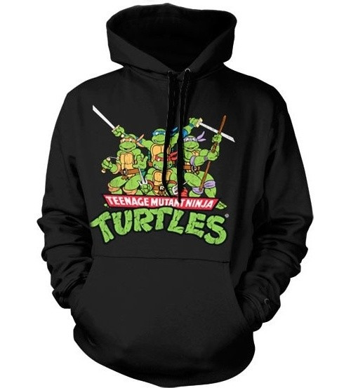 Teenage Mutant Ninja Turtles Turtles Distressed Group Hoodie Black