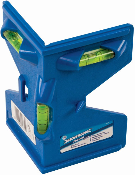 Silverline Messgeräte Pfosten-Wasserwaage 140 x 100 mm
