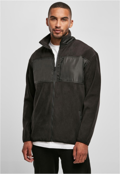 Urban Classics Jacke Patched Micro Fleece Jacket Black