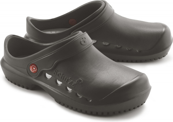 Schu'zz Schuzz Damen Clog Berufsschuhe PROTEC Femme uni Noir anthracite & Gris / Schwarz