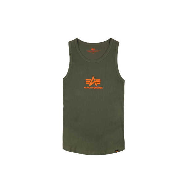 Alpha Industries Logo Tank T-Shirt / Unisex Dark Green