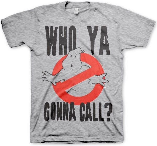 Ghostbusters Who Ya Gonna Call? T-Shirt Heather-Grey