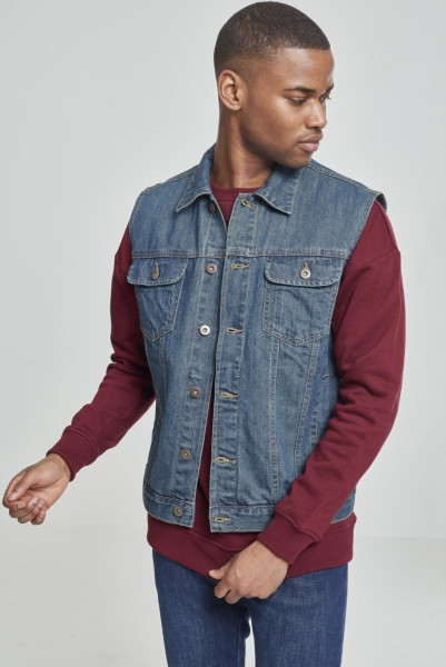 Urban Classics Vest Denim Vest Denimblue