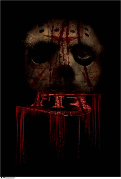 Friday the 13th F13 Mask Poster Multicolor