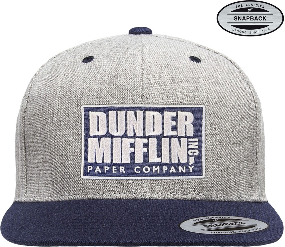 The Office Dunder Mifflin Inc Premium Snapback Cap Heather-Grau-Blau - Herren / Unisex