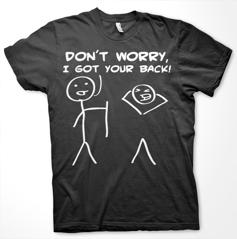 Hybris Don't Worry, I Got Your Back! T-Shirt Schwarz - Herren / Unisex