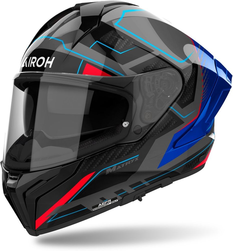 Airoh Integralhelm Helmet Matryx Rocket Blau/Rot Gloss 57-25018 - Herren / Unisex