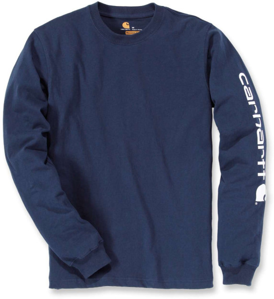 Carhartt T-Shirt Logo Long Sleeve T-Shirt Navy