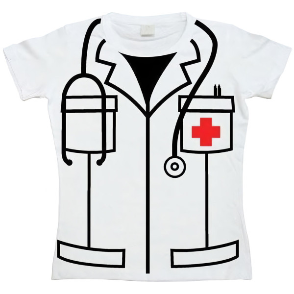 Tokigt Damen Nurse Cover Up Girly T-Shirt SH-5-15118-H10-10