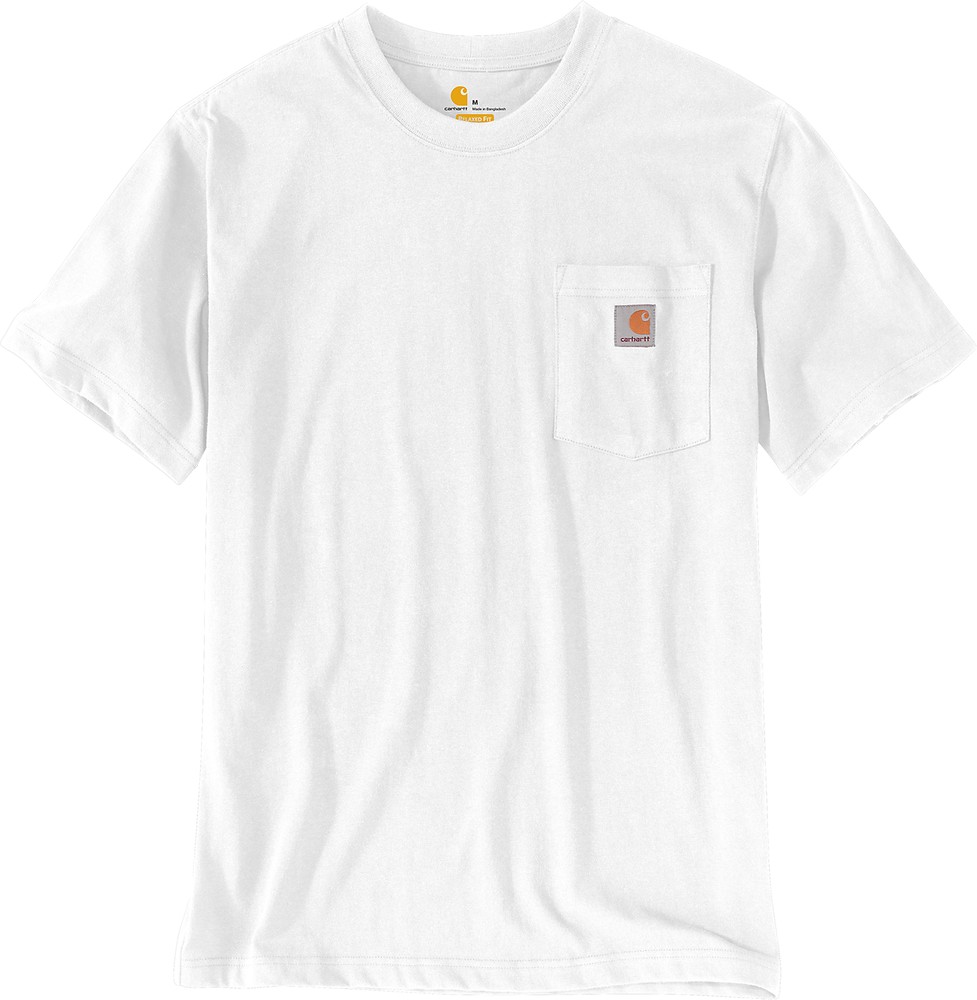 Carhartt Herren T-Shirt Workw Pocket S/S T-Shirt White T-Shirts