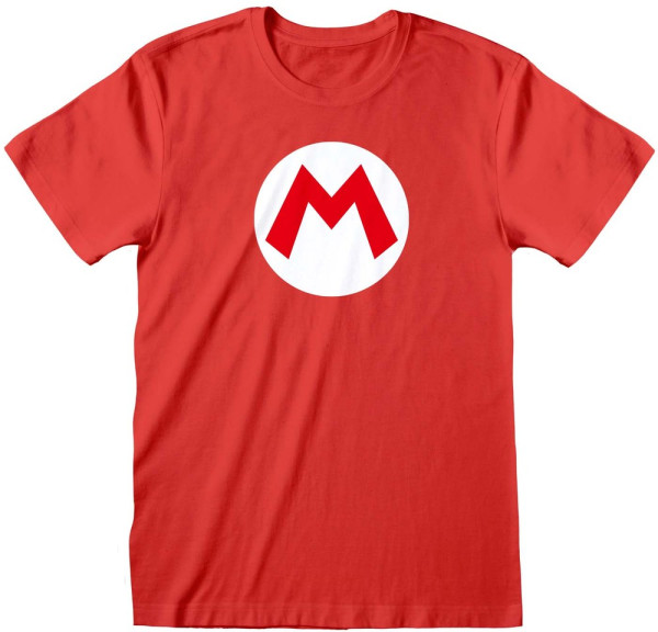 Nintendo Super Mario - Mario Badge T-Shirt Red